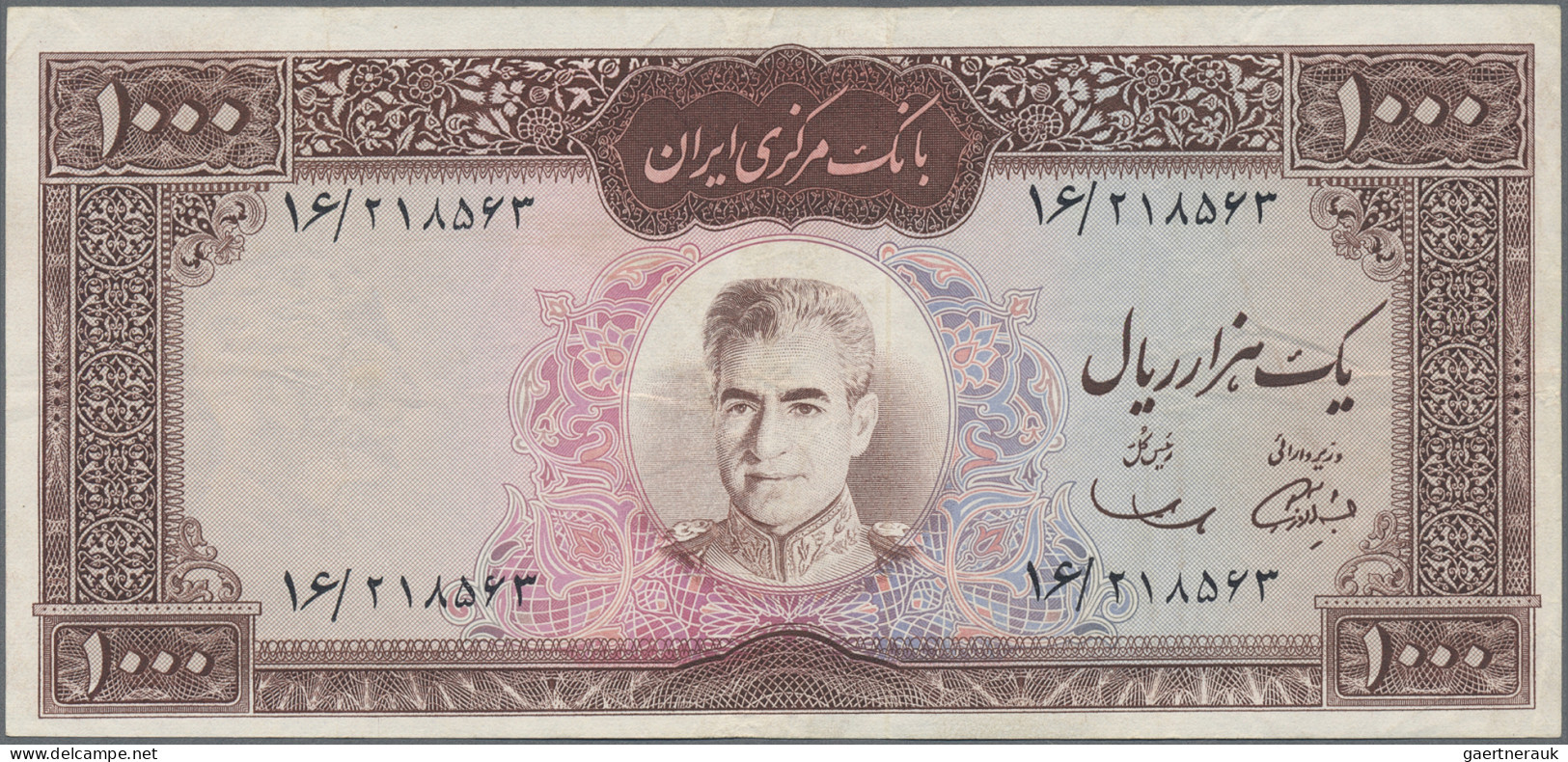 Iran: Bank Markazi Iran, Lot With 7 Banknotes, Series ND(1969), With 20, 50, 100 - Iran