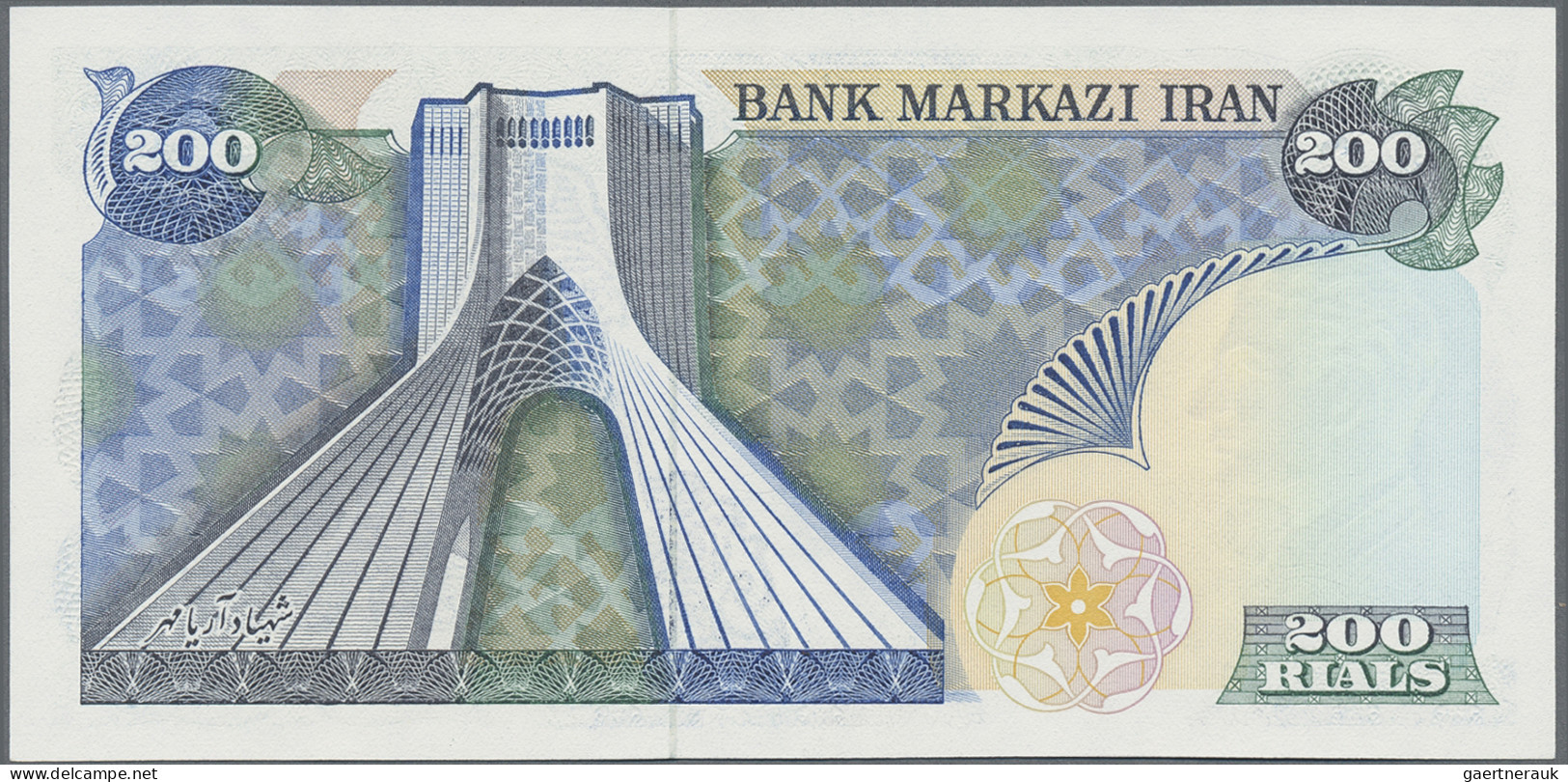 Iran: Bank Markazi Iran, Lot With 9 Banknotes Overprint Series ND(1979), With 2x - Iran