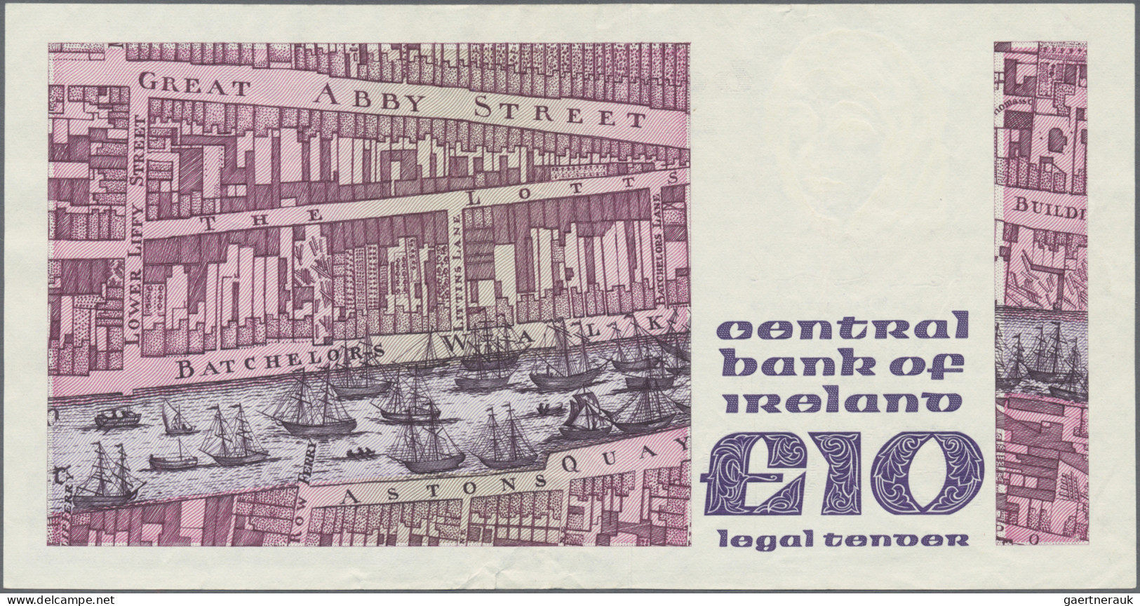 Ireland: Central Bank of Ireland, lot with 4 banknotes, 1, 5, 10 and 20 Pounds 1