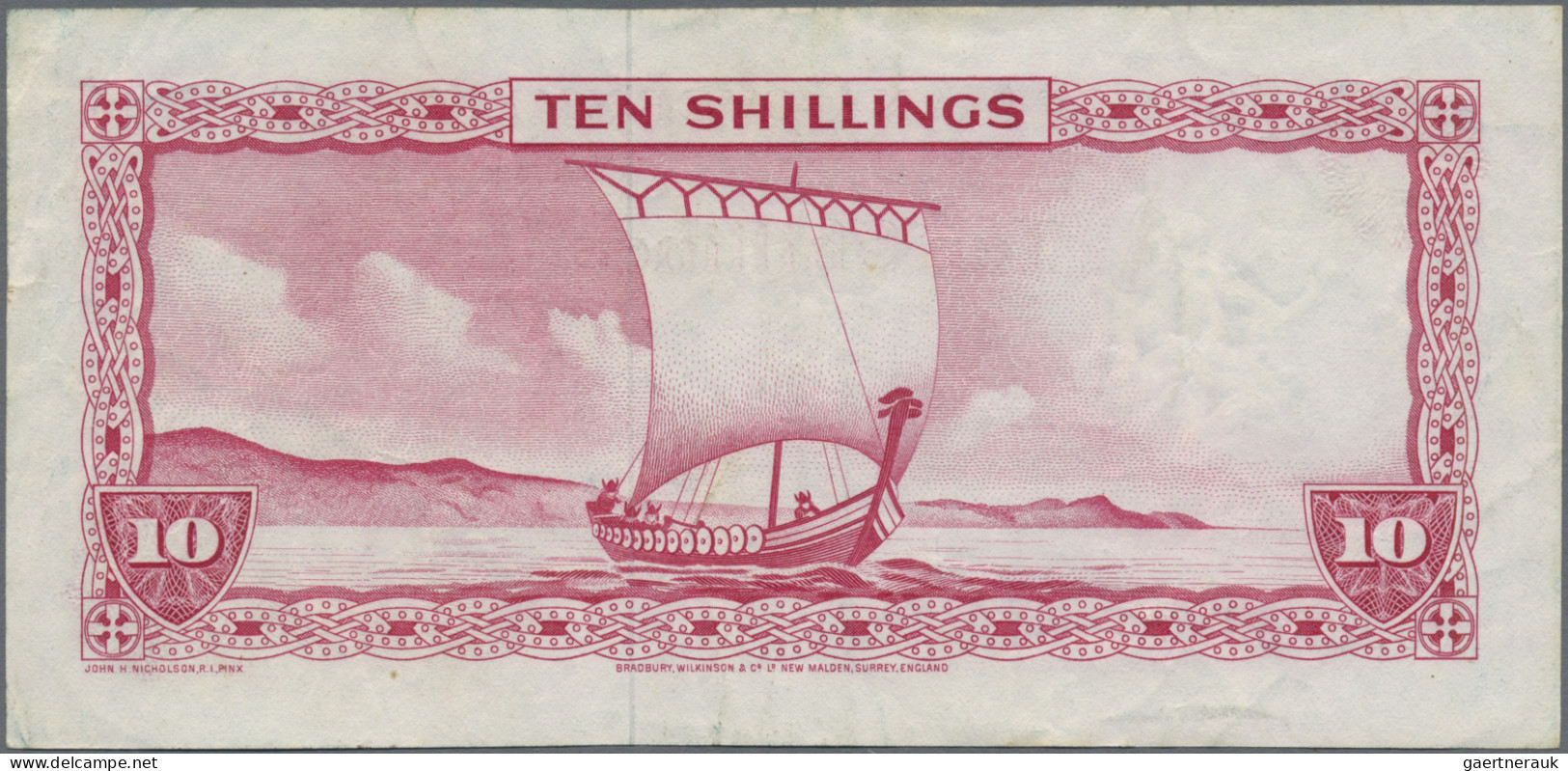 Isle Of Man: Isle Of Man Government, Series ND(1961), Pair With 10 Shillings (P. - Sonstige & Ohne Zuordnung