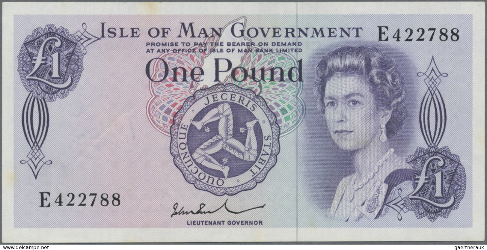 Isle of Man: Isle of Man Government, lot with 6 banknotes, series ND(1972-1979),