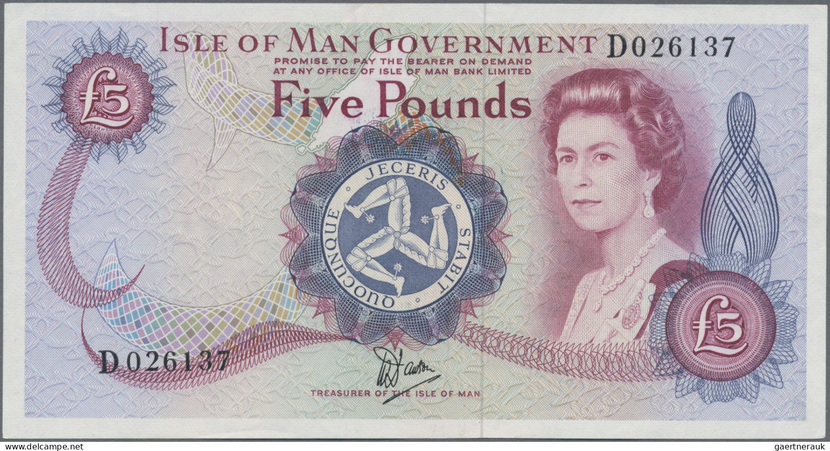 Isle Of Man: Isle Of Man Government, Set With 3 Banknotes, Series ND(1976-1980), - Otros & Sin Clasificación