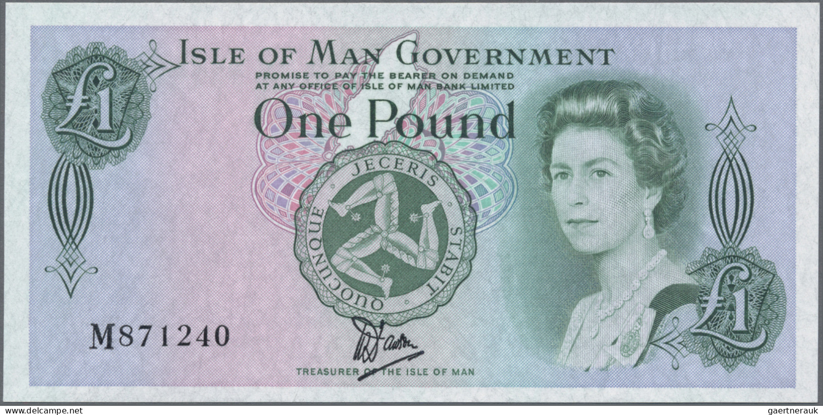 Isle Of Man: Isle Of Man Government, 1 Pound ND(1983), P.38, Printed On TYVEK In - Andere & Zonder Classificatie