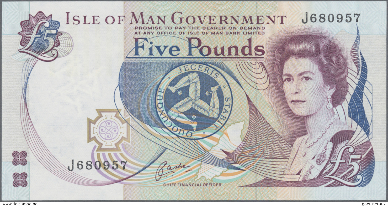 Isle of Man: Isle of Man Government, lot with 6 banknotes, series ND(1983-2007),