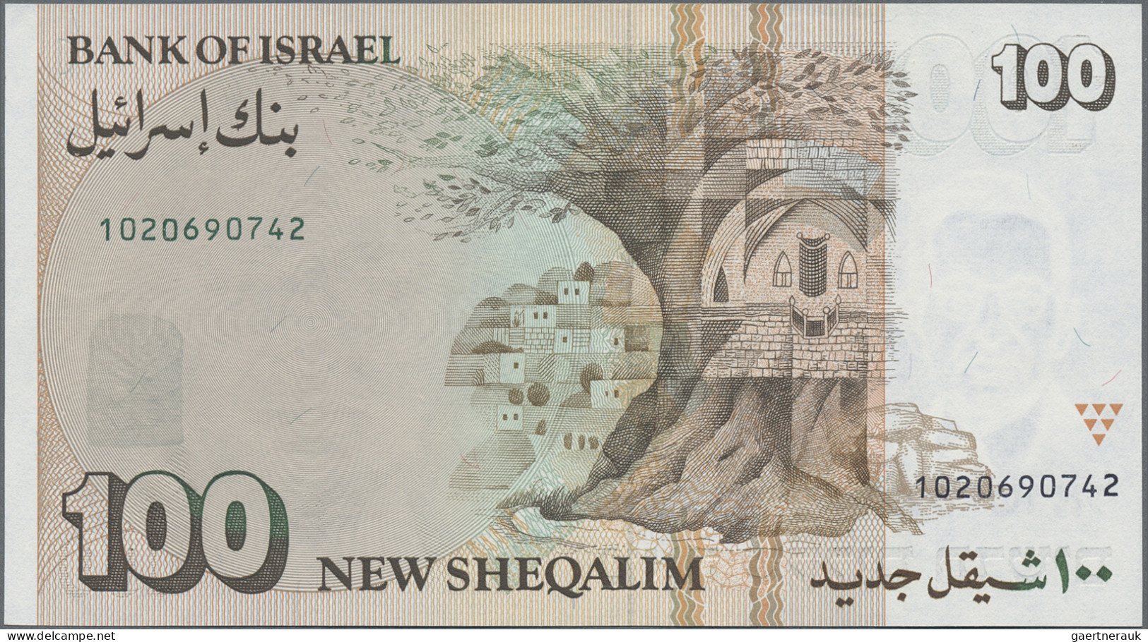 Israel: Bank Of Israel, Lot With 12 Banknotes, Series 1986-2007, With 1, 5, 10, - Israel