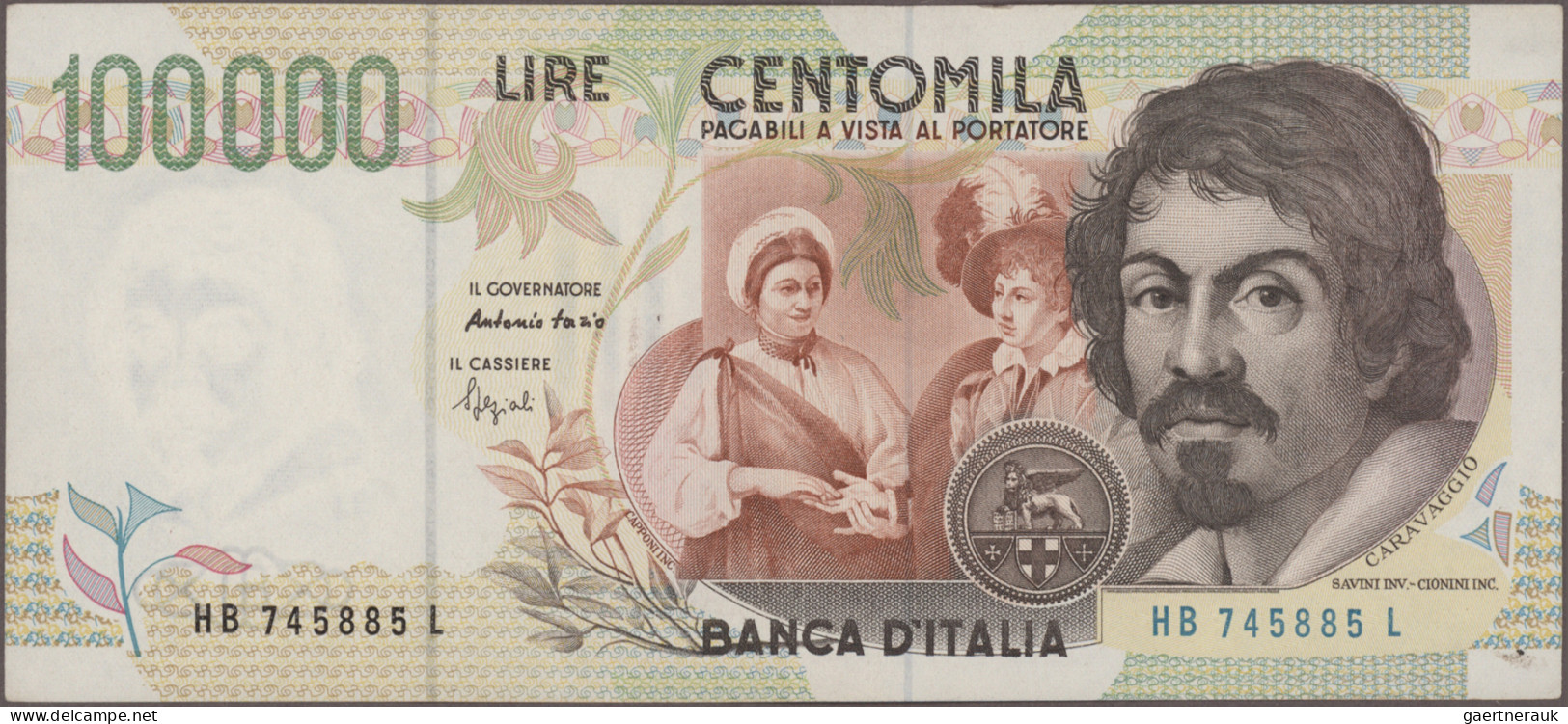 Italy: Banca d'Italia, giant lot with 66 banknotes, series 1966-1997 with a lot