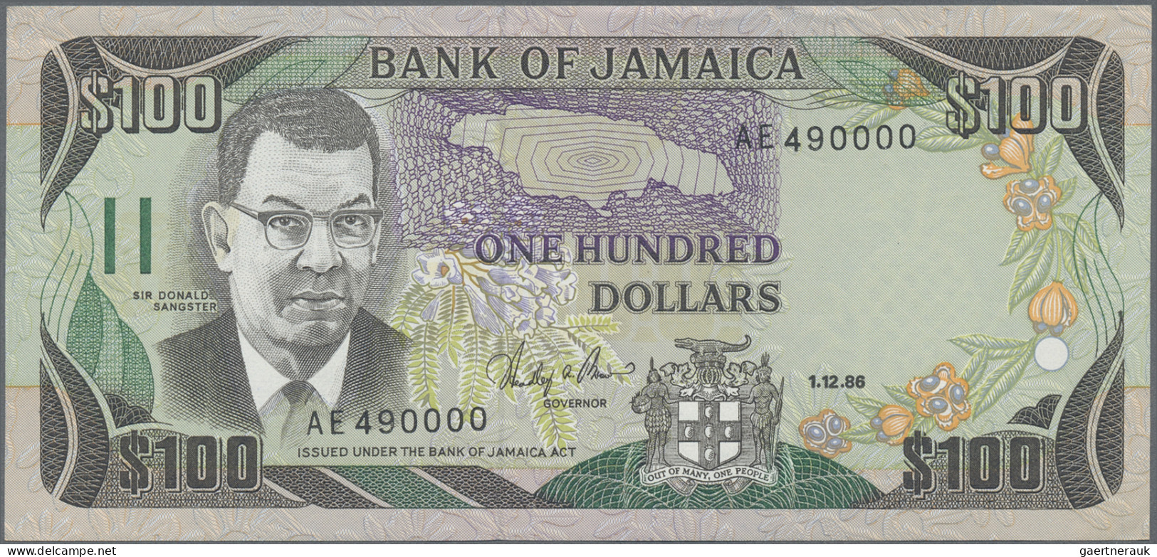 Jamaica: Bank Of Jamaica, Huge Lot With 32 Banknotes, Series 1969-2012, 1 – 1.00 - Jamaique