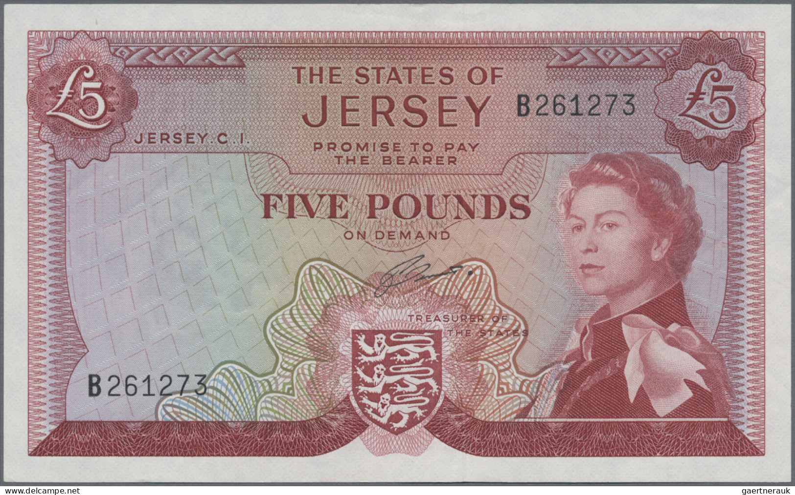 Jersey: The States Of Jersey, Lot With 4 Banknotes, 1963-1972 Series, With 10 Sh - Otros & Sin Clasificación