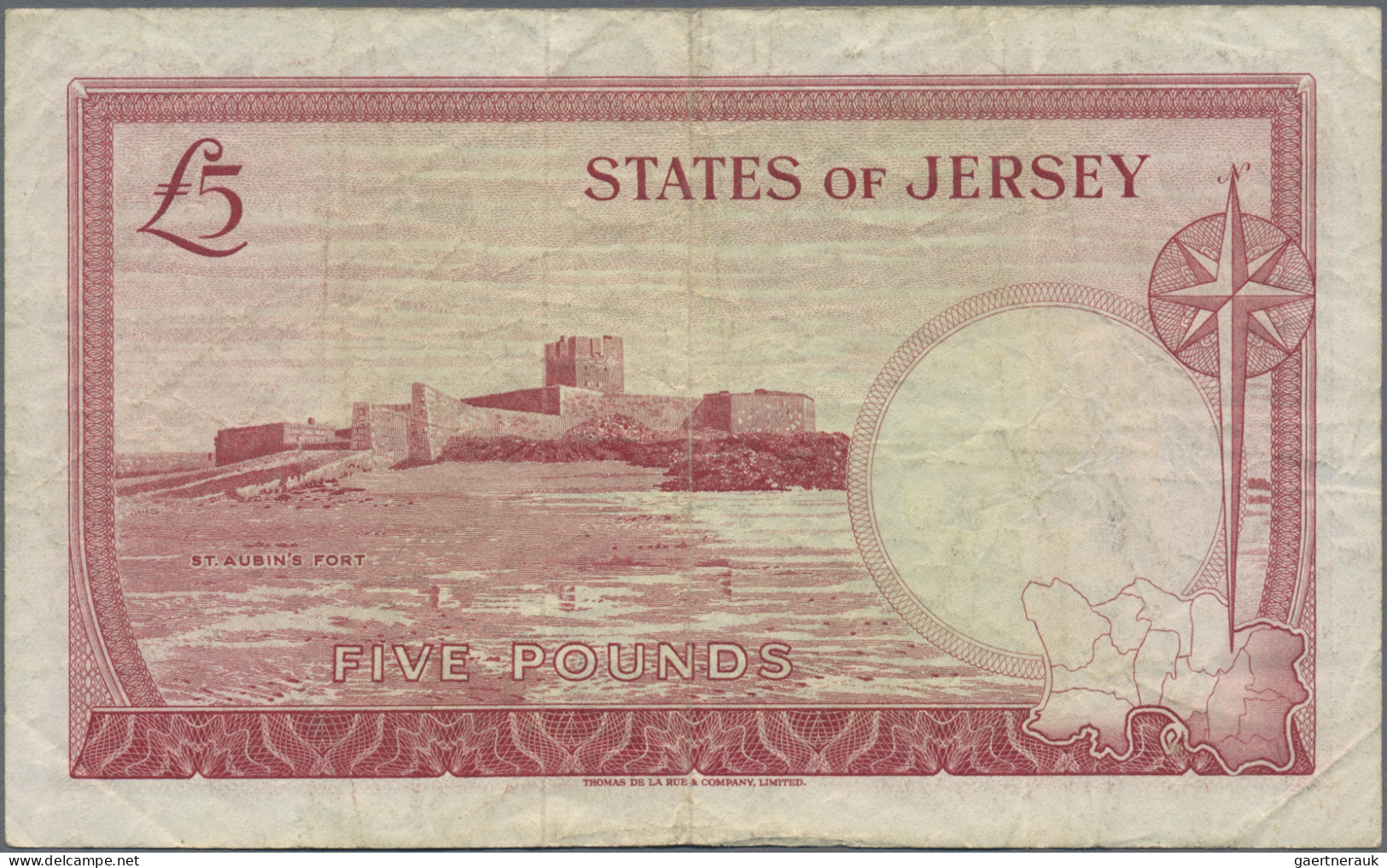 Jersey: The States Of Jersey, Lot With 4 Banknotes, 1963-1972 Series, With 10 Sh - Other & Unclassified