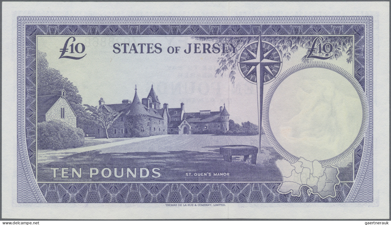 Jersey: The States Of Jersey, 10 Pounds ND(1972) REPLACEMENT NOTE With Prefix "Z - Other & Unclassified