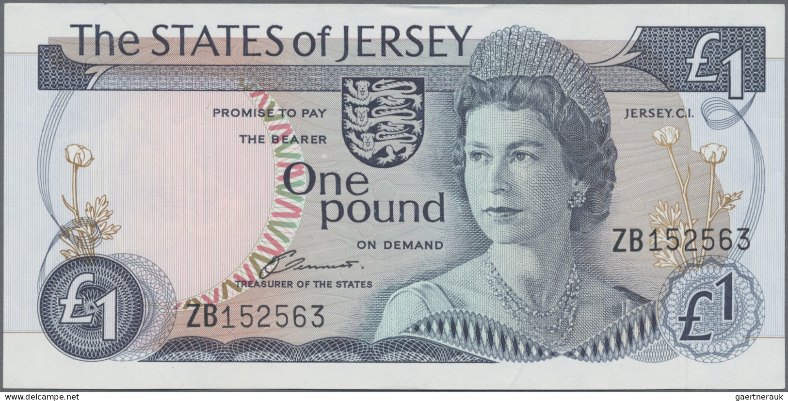 Jersey: The States Of Jersey, Lot With 6 Banknotes, Series 1983/85, With 1 Pound - Autres & Non Classés