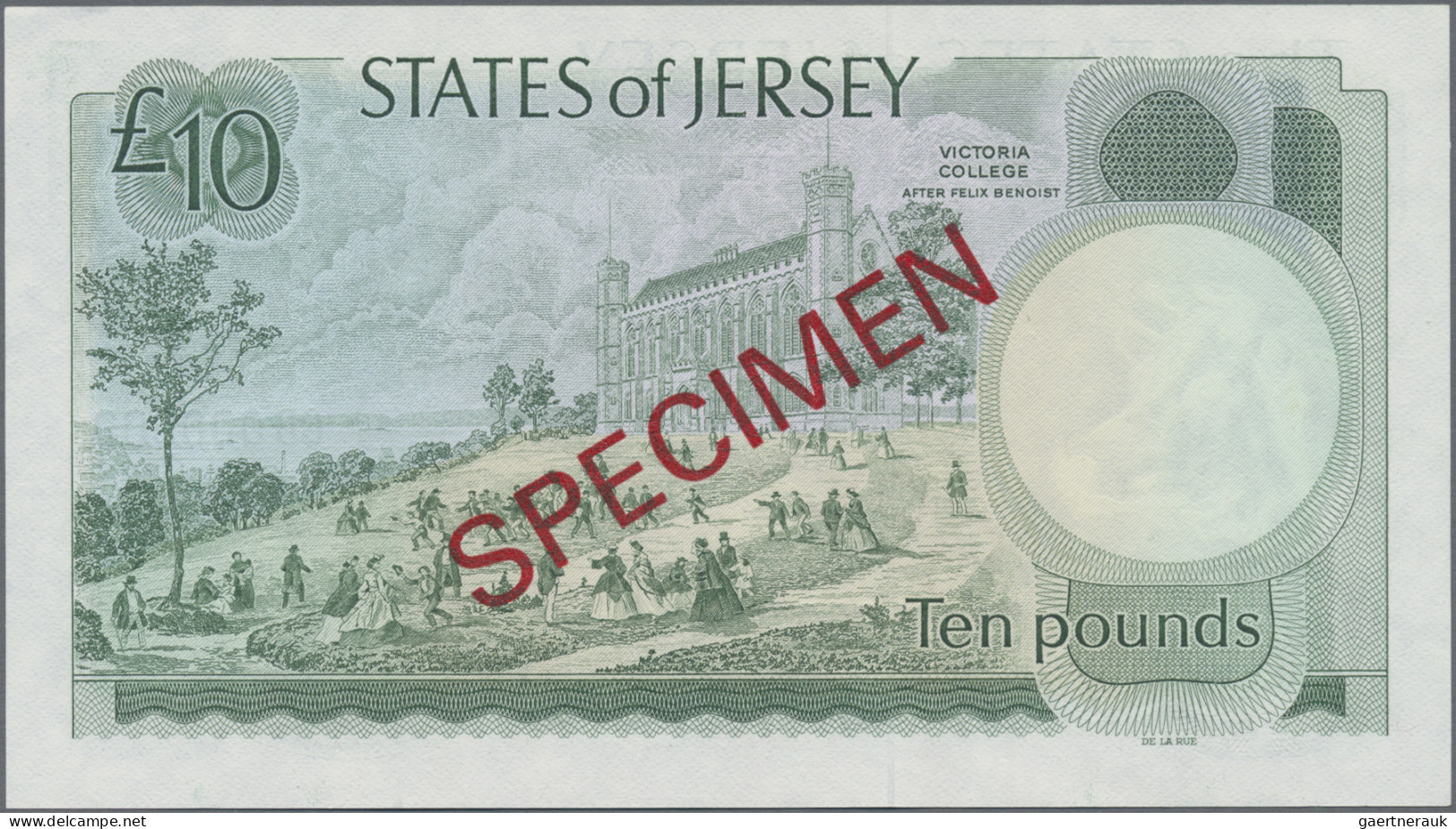 Jersey: The States of Jersey, lot with 6 banknotes, series 1983/85, with 1 Pound
