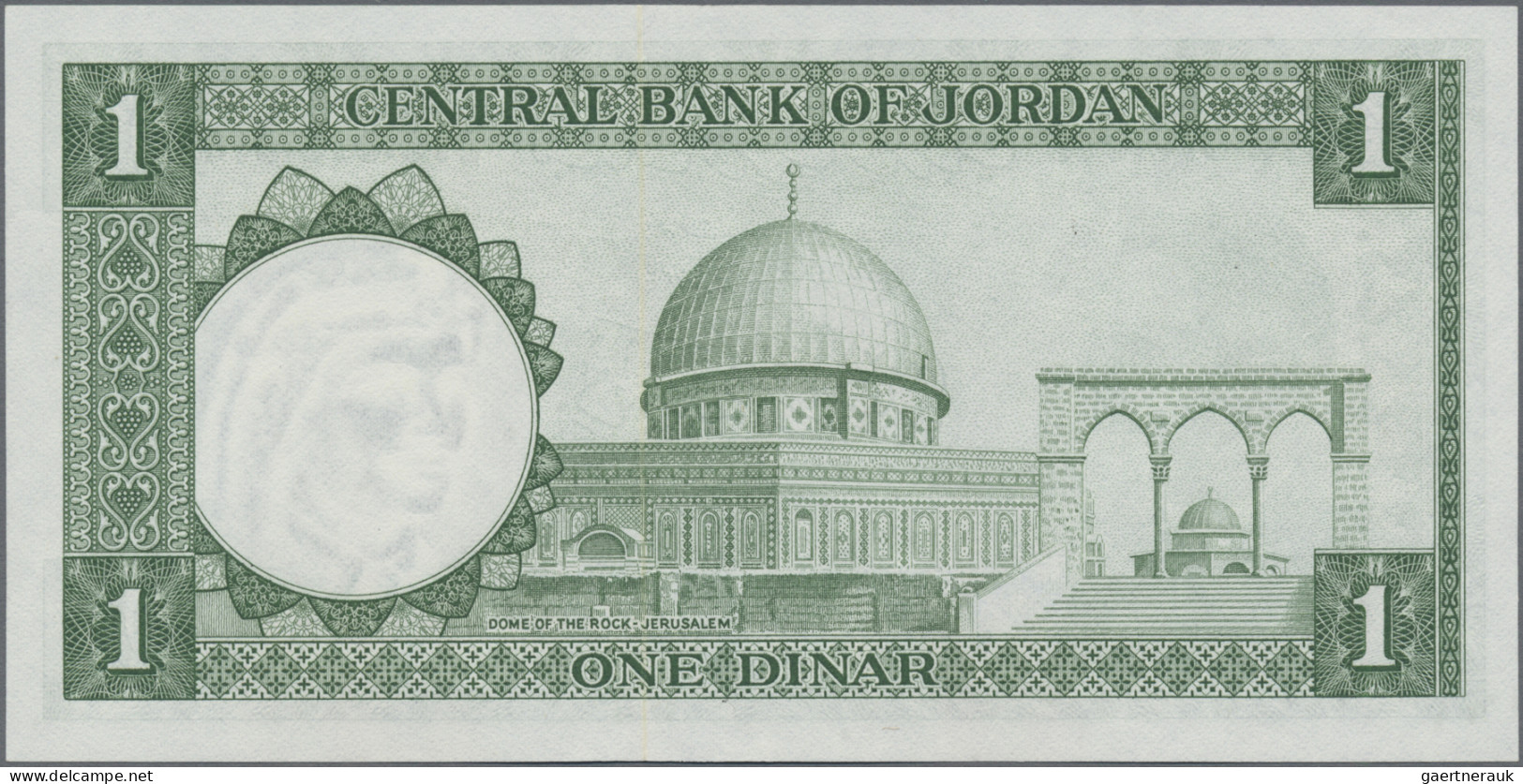 Jordan: Central Bank Of Jordan, Pair With 1 Pound ND (P.14a, UNC) And 10 Pounds - Jordanië