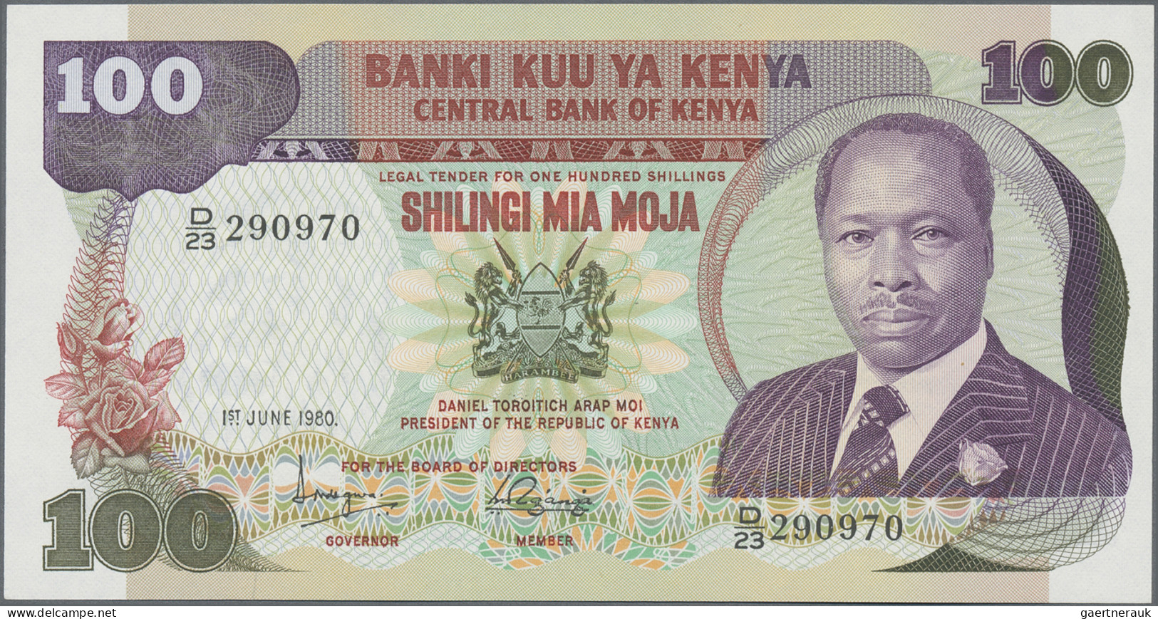 Kenya: Central Bank Of Kenya, Giant Lot With 40 Banknotes, Series 1978-2008, Com - Kenia