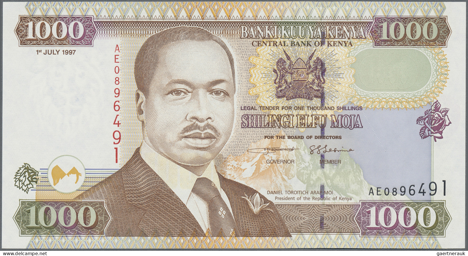 Kenya: Central Bank of Kenya, giant lot with 40 banknotes, series 1978-2008, com