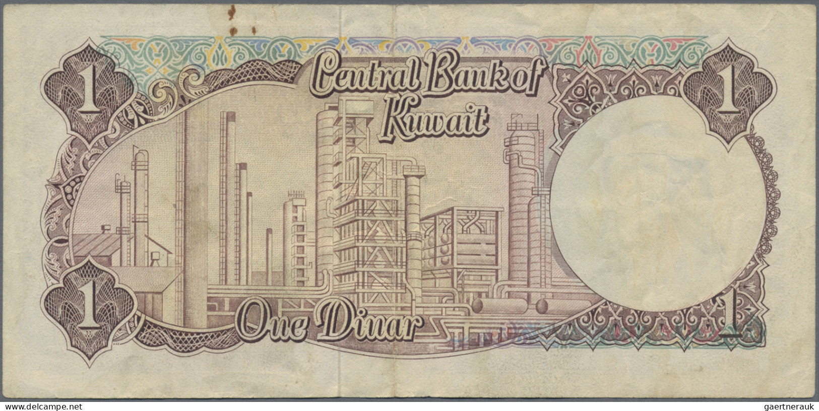 Kuwait: Central Bank Of Kuwait, Lot With 3 Banknotes, Series L.1968, With ½ Dina - Koweït