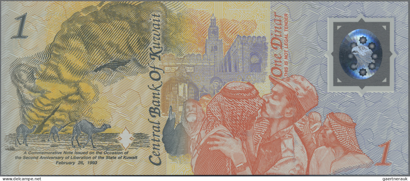 Kuwait: Central Bank Of Kuwait, Lot With 12 Banknotes, Series 1993-2014, With ¼, - Koweït