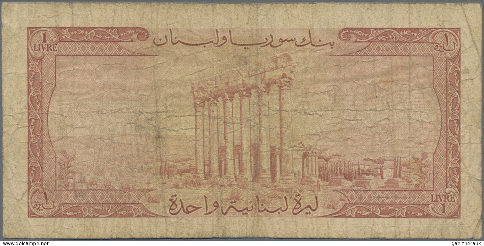 Lebanon: Banque De Syrie Et Du Liban, Set With 3 Banknotes, 1955-1961 Series, Wi - Liban