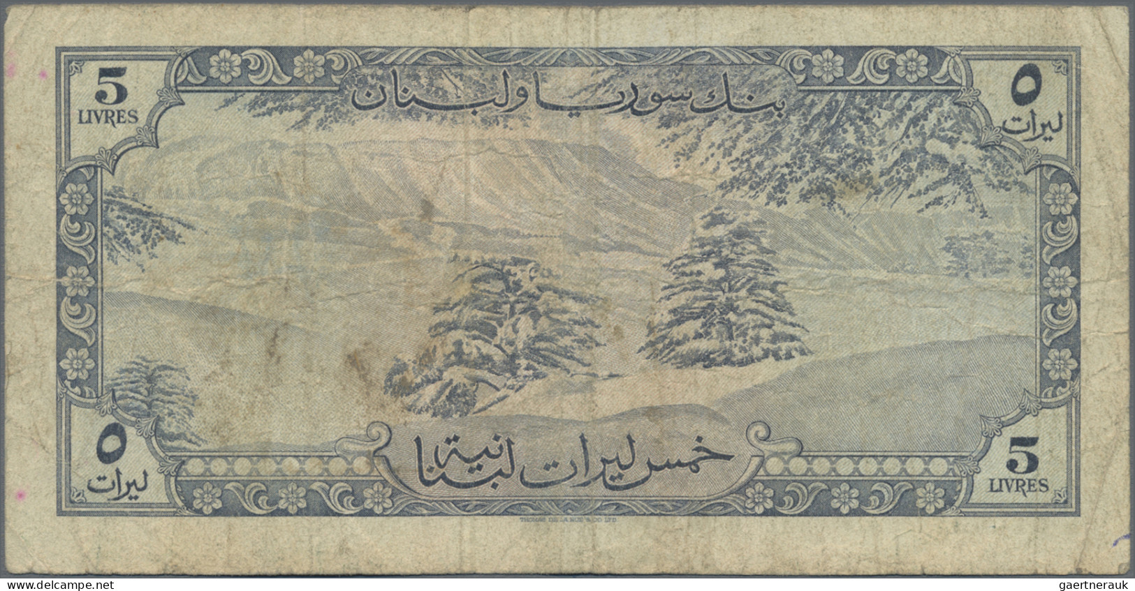 Lebanon: Banque De Syrie Et Du Liban, Set With 3 Banknotes, 1955-1961 Series, Wi - Libanon