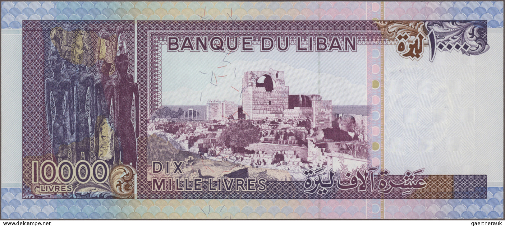 Lebanon: Banque du Liban, huge lot with 31 banknotes, series 1968-2014, 1-100.00