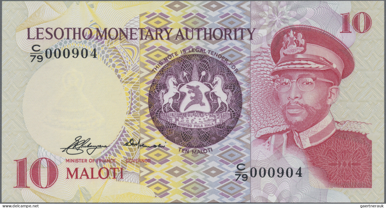 Lesotho: Lesotho Monetary Authority, Set With 2, 5 And 10 Maloti 1979, P.1-3 In - Lesotho