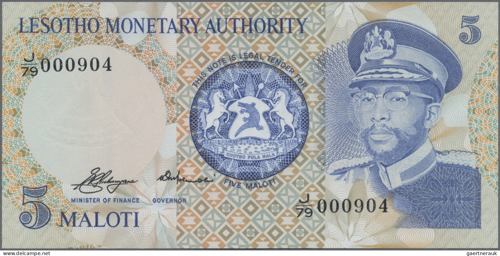 Lesotho: Lesotho Monetary Authority, Set With 2, 5 And 10 Maloti 1979, P.1-3 In - Lesotho