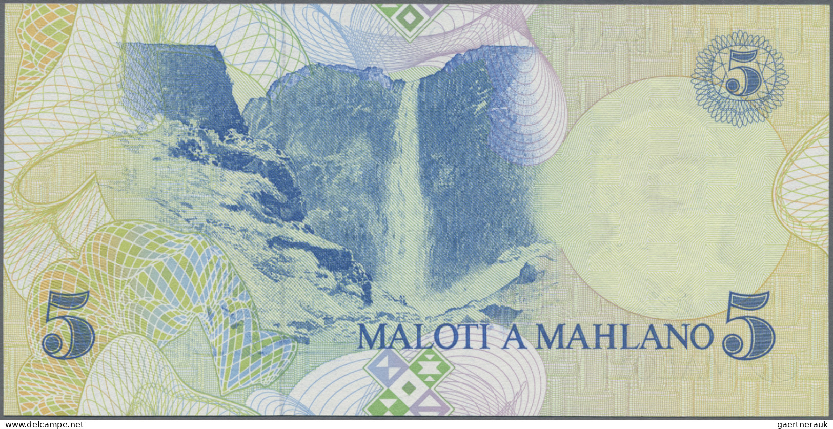 Lesotho: Central Bank of Lesotho, set with 4 banknotes 1989-1990 series, with 2,