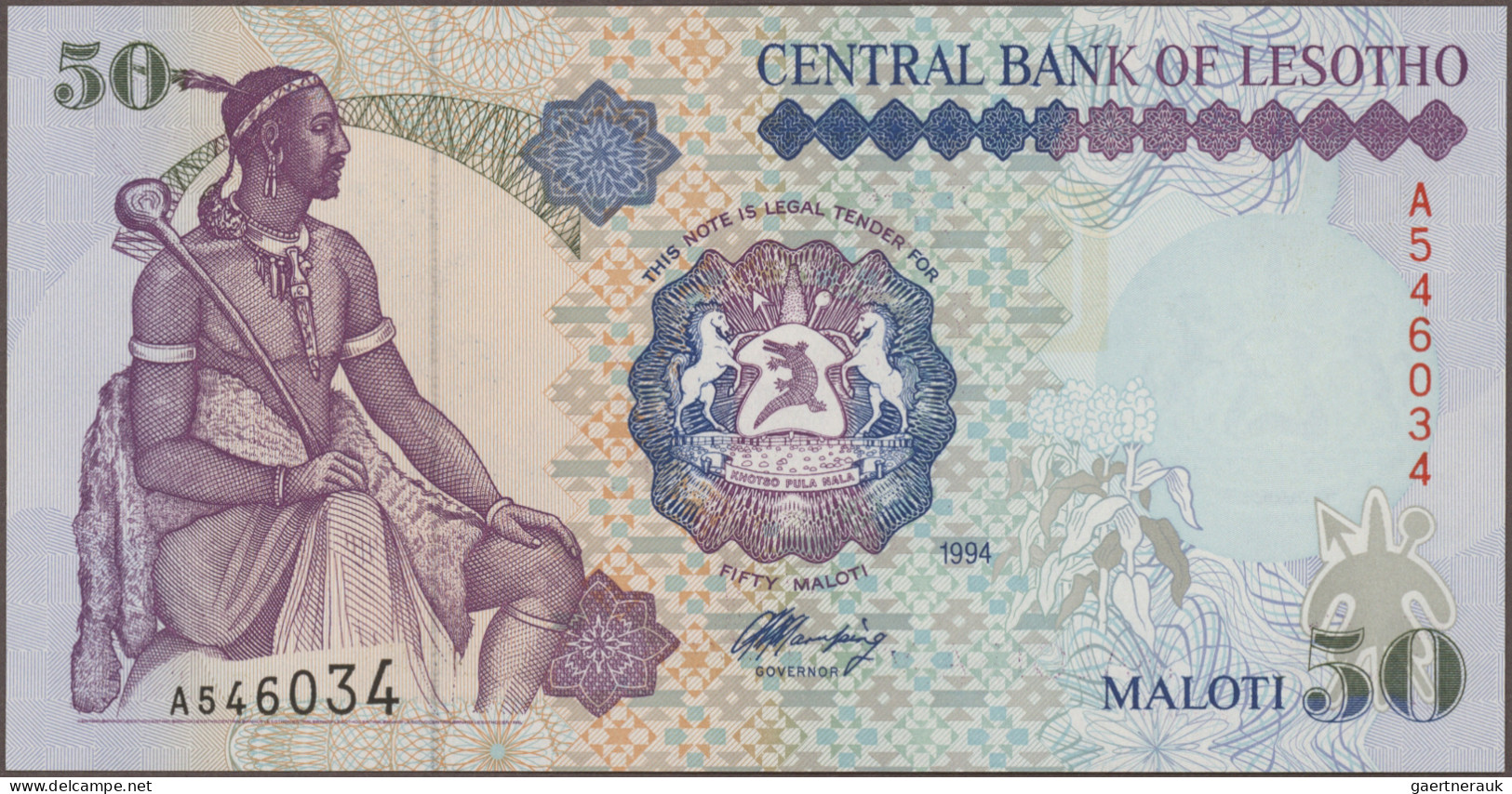 Lesotho: Central Bank Of Lesotho, Huge Lot With 17 Banknotes, Series 1994-2010, - Lesotho