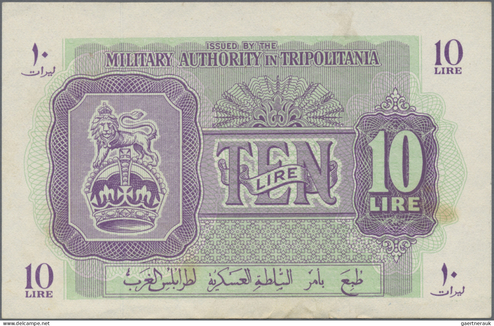 Libya: Military Authority In Tripolitania, Set With 4 Banknotes, Series ND(1943) - Libye