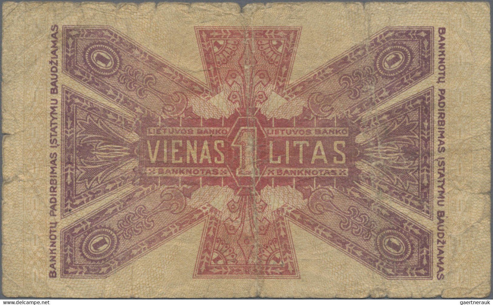 Lithuania: Lietuvos Bankas, Very Nice Set With 5 Banknotes, 1922 Series, With 1 - Litouwen