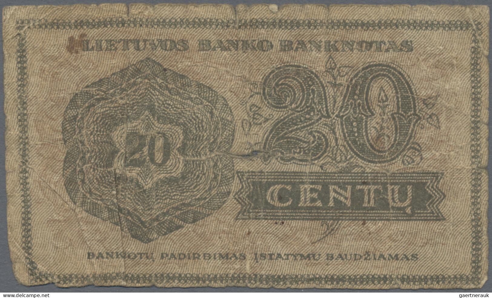 Lithuania: Lietuvos Bankas, Very Nice Set With 5 Banknotes, 1922 Series, With 1 - Litouwen
