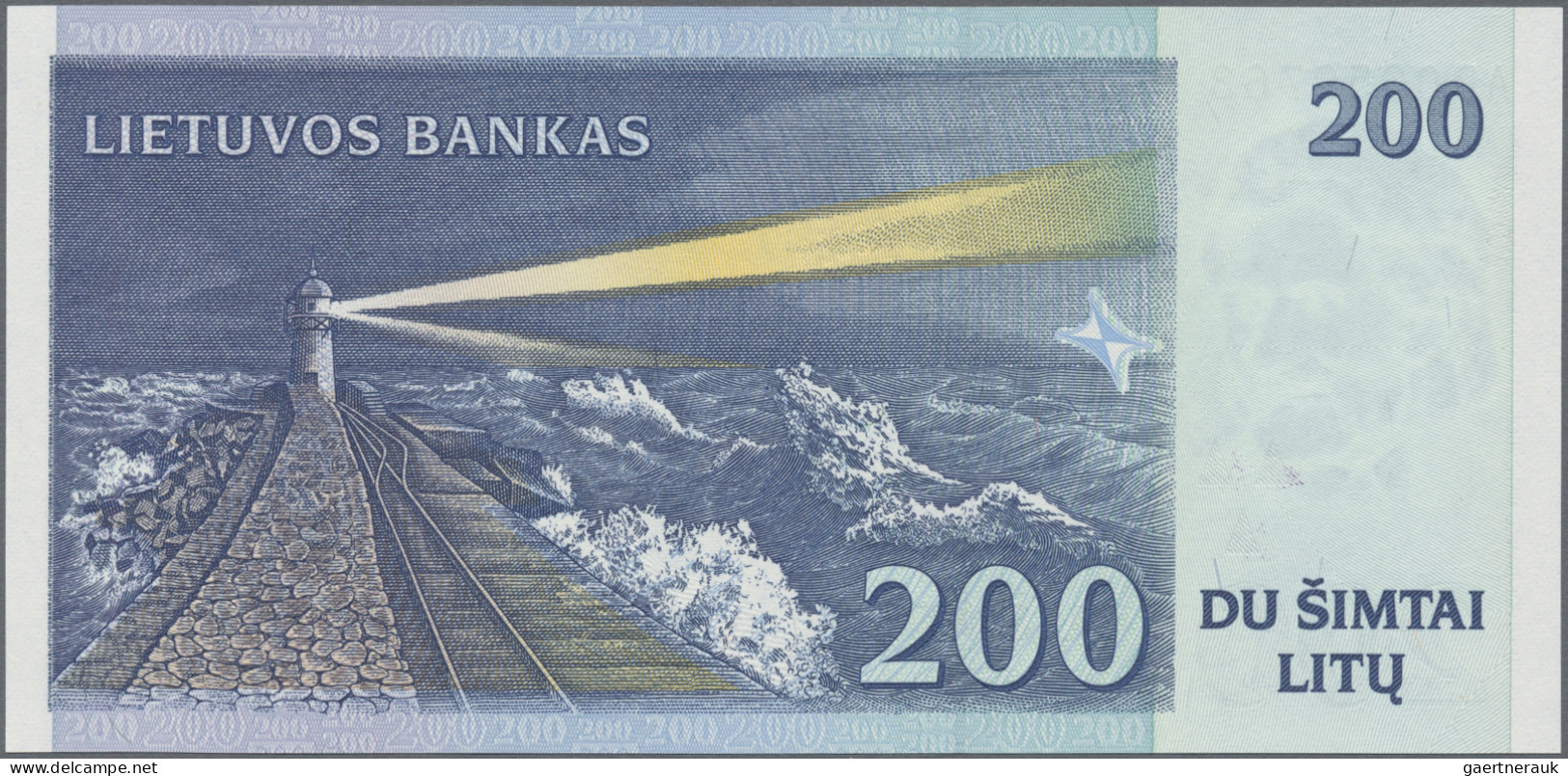 Lithuania: Lietuvos Bankas, 200 Litu 1997, P.63 In UNC Condition. - Litouwen