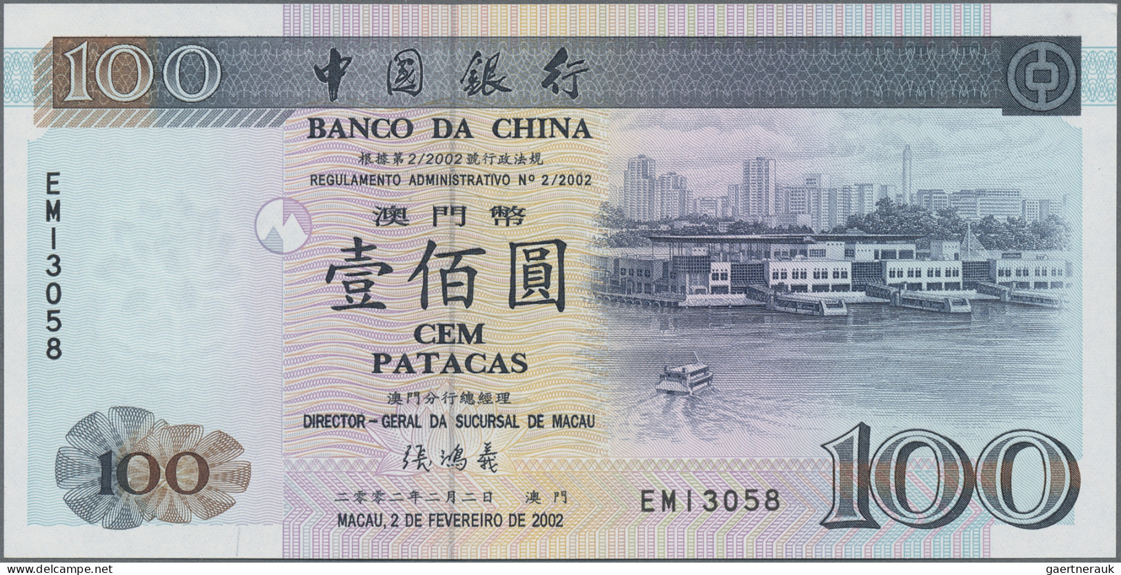 Macao: Banco Da China, Huge Lot With 16 Banknotes, Series 1995-2009, Comprising - Macao