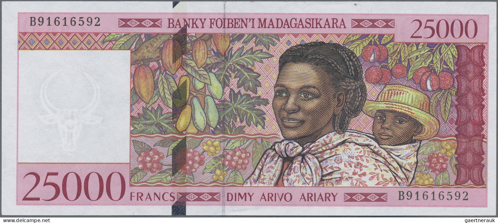 Madagascar: Banky Foiben'i Madagasikara, Huge Lot With 20 Banknotes, Series 1994 - Madagascar