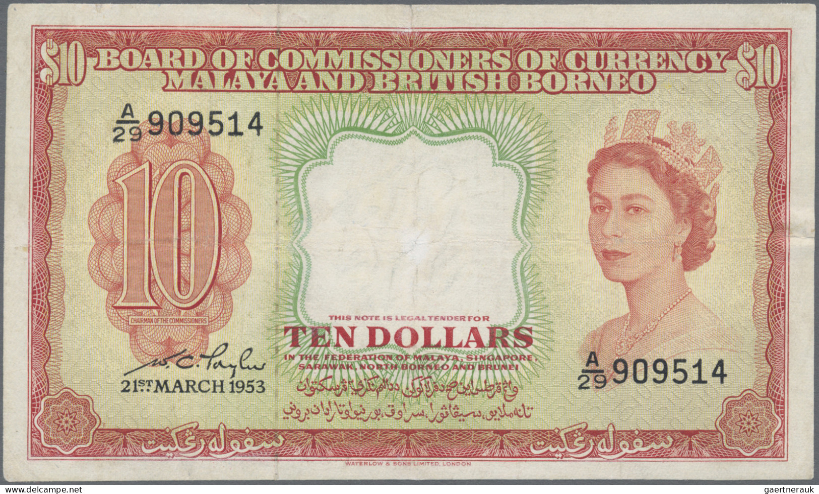 Malaya & British Borneo: Board Of Commissioners Of Currency – Malaya And British - Malasia