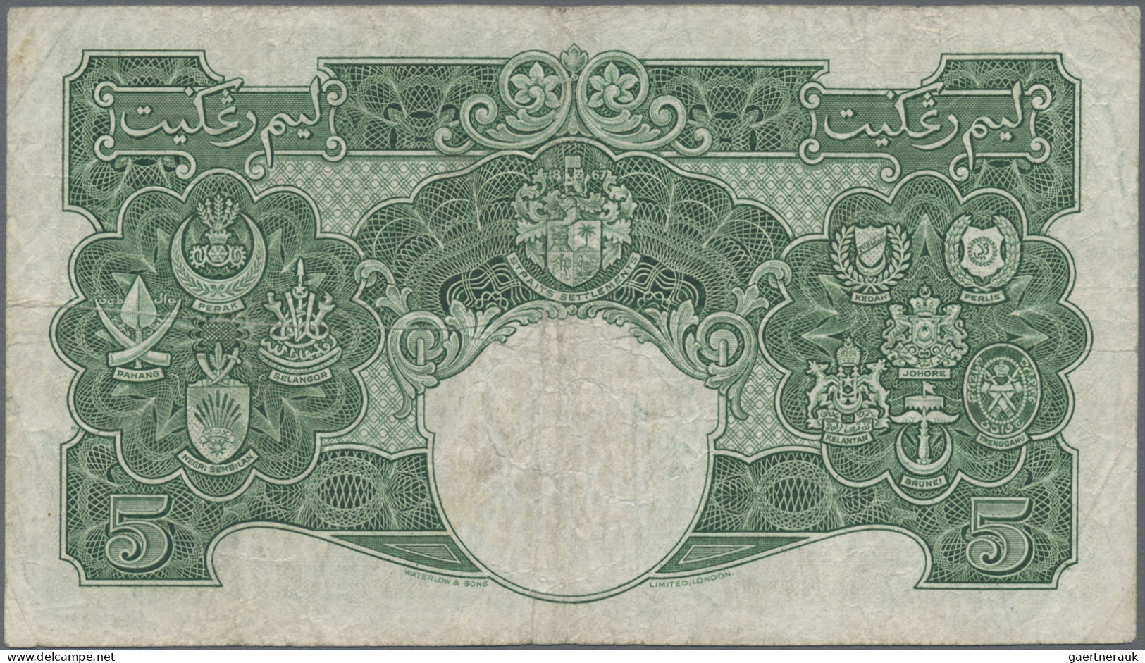 Malaya: Board of Commissioners of Currency – MALAYA, lot with 4 banknotes, 1945