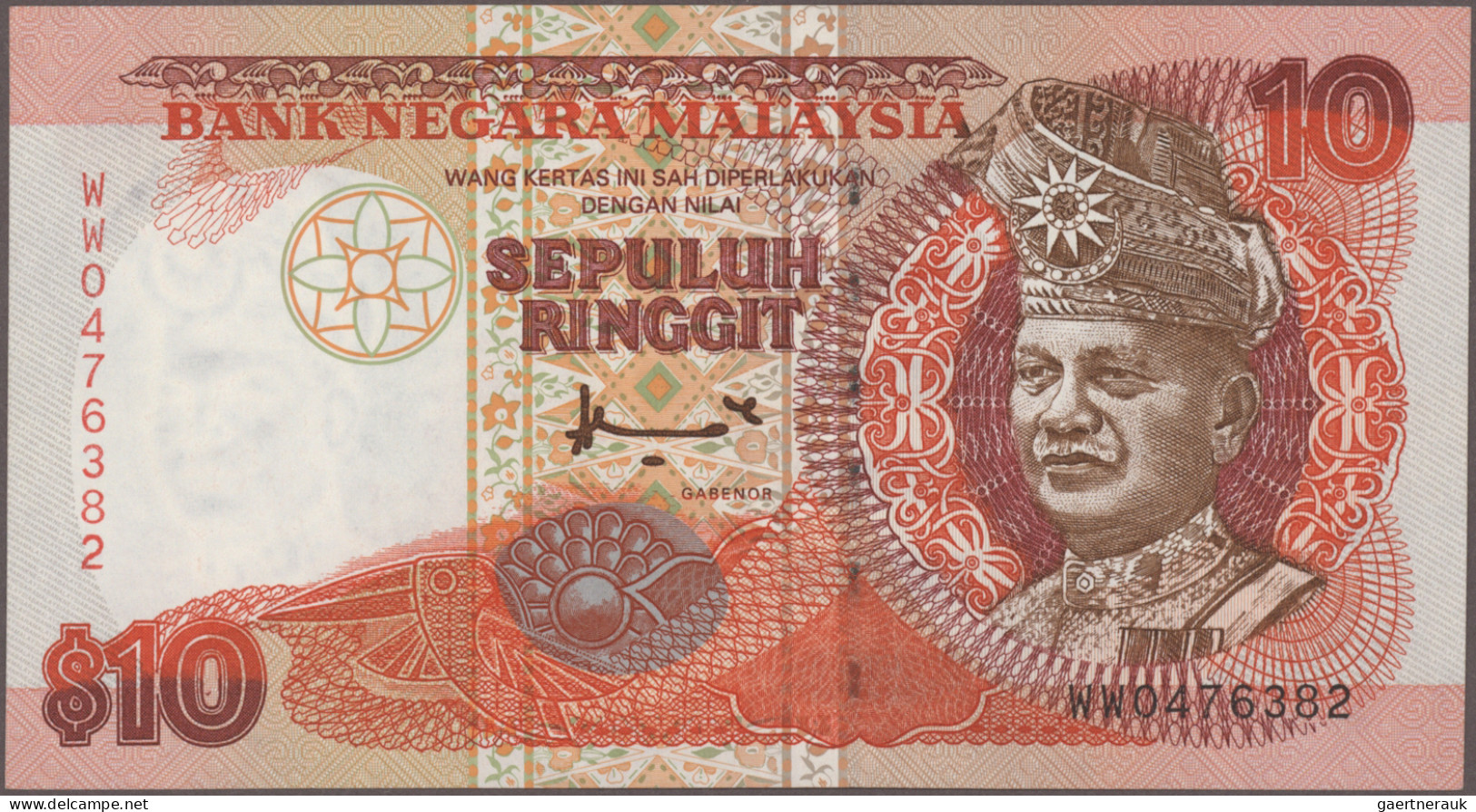 Malaysia: Bank Negara Malaysia, Lot With 7 Banknotes, Series 1982-1995, With 2x - Malaysie