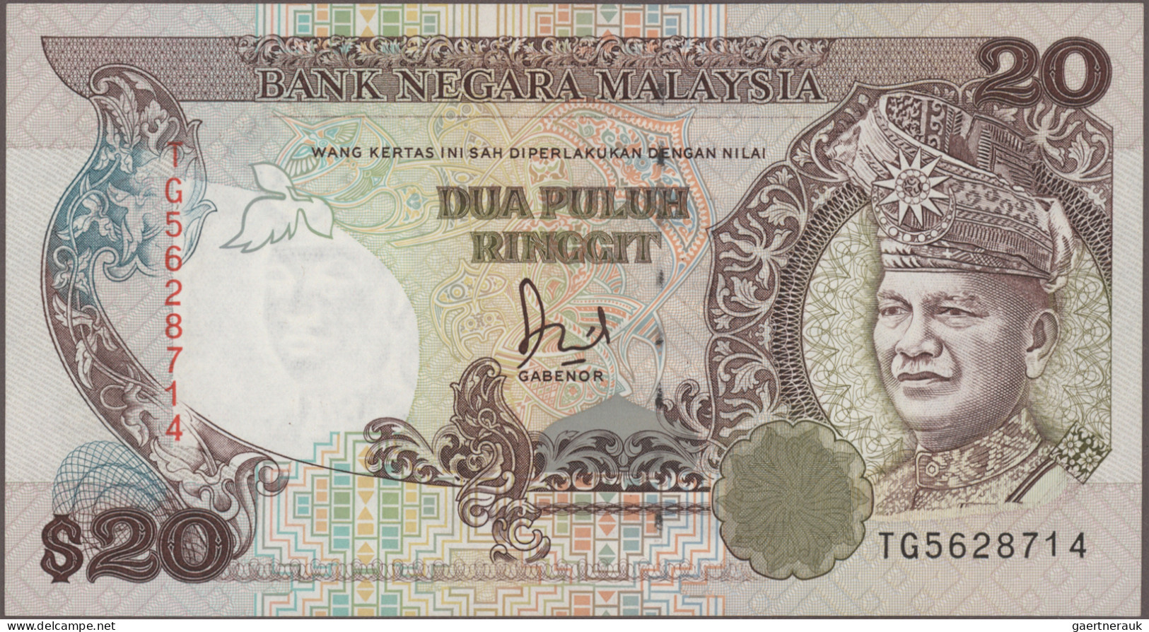 Malaysia: Bank Negara Malaysia, Lot With 7 Banknotes, Series 1982-1995, With 2x - Maleisië