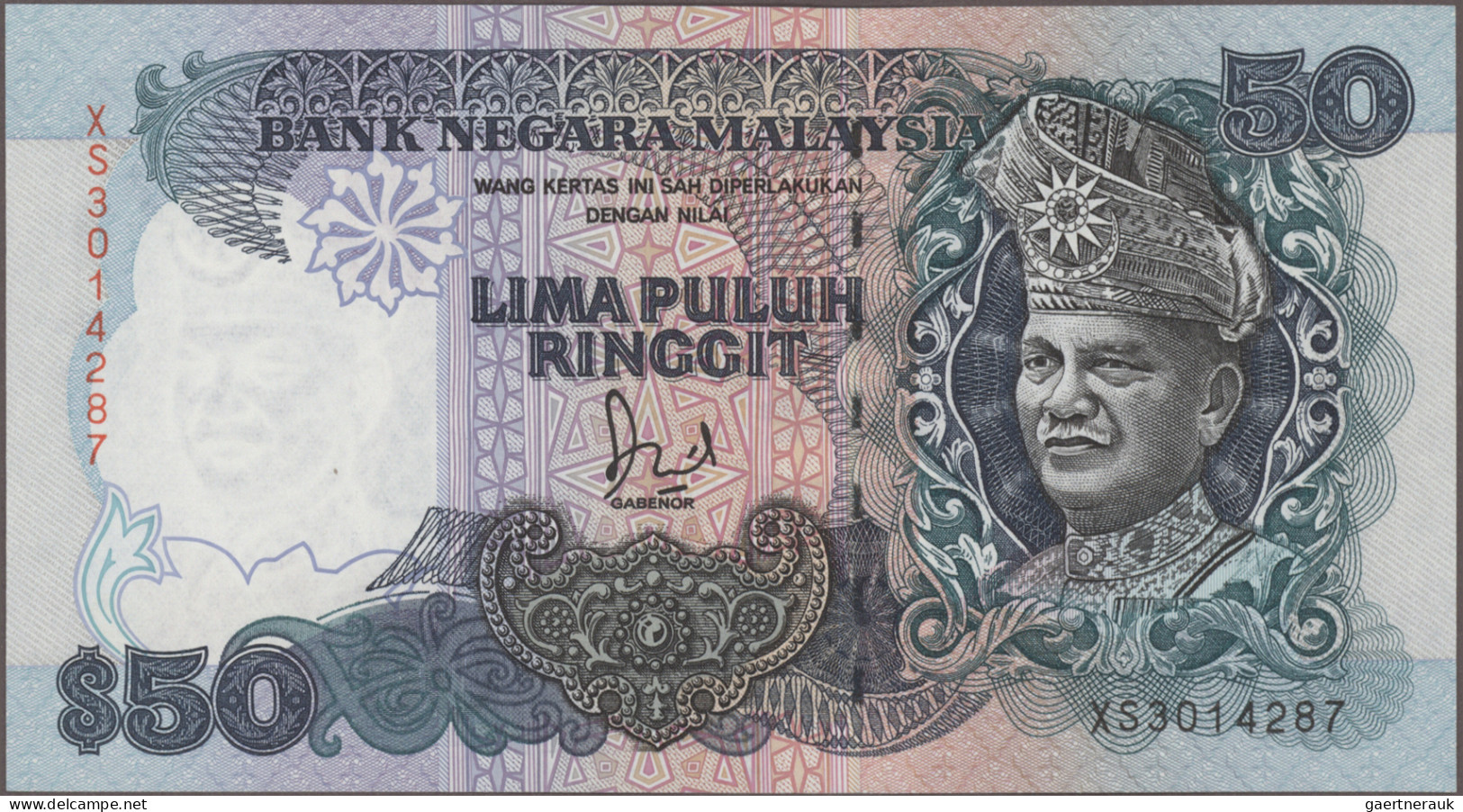 Malaysia: Bank Negara Malaysia, Lot With 7 Banknotes, Series 1982-1995, With 2x - Maleisië