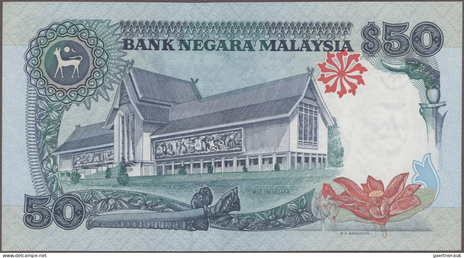 Malaysia: Bank Negara Malaysia, Lot With 7 Banknotes, Series 1982-1995, With 2x - Maleisië