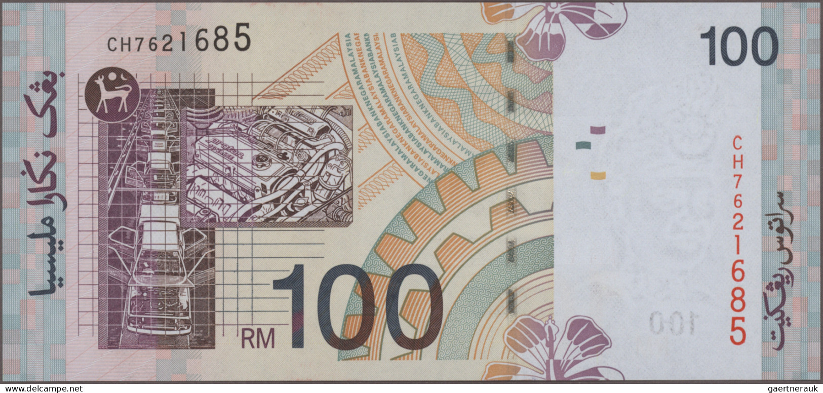 Malaysia: Bank Negara Malaysia, Lot With 7 Banknotes, Series 1999-2011, With 1, - Malaysie