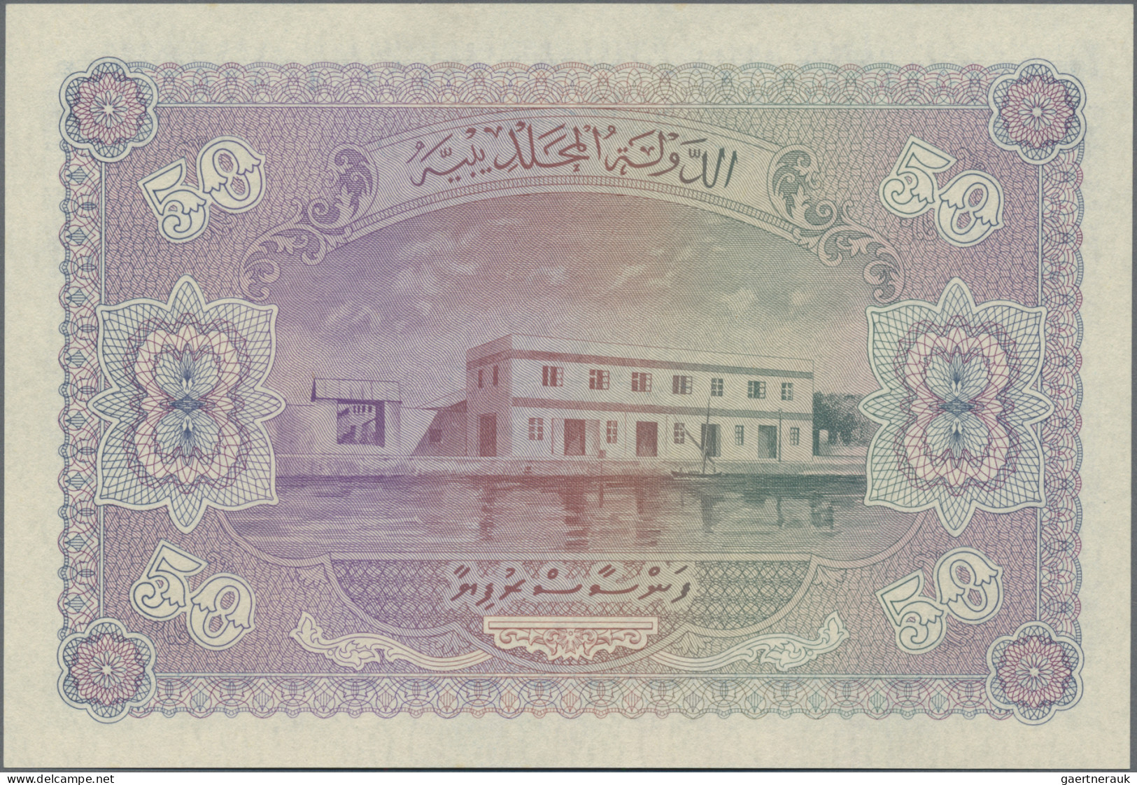 Maldives: Maldivian State – Treasury, Pair With 50 And 100 Rupees 1960, P.6b, 7b - Maldives