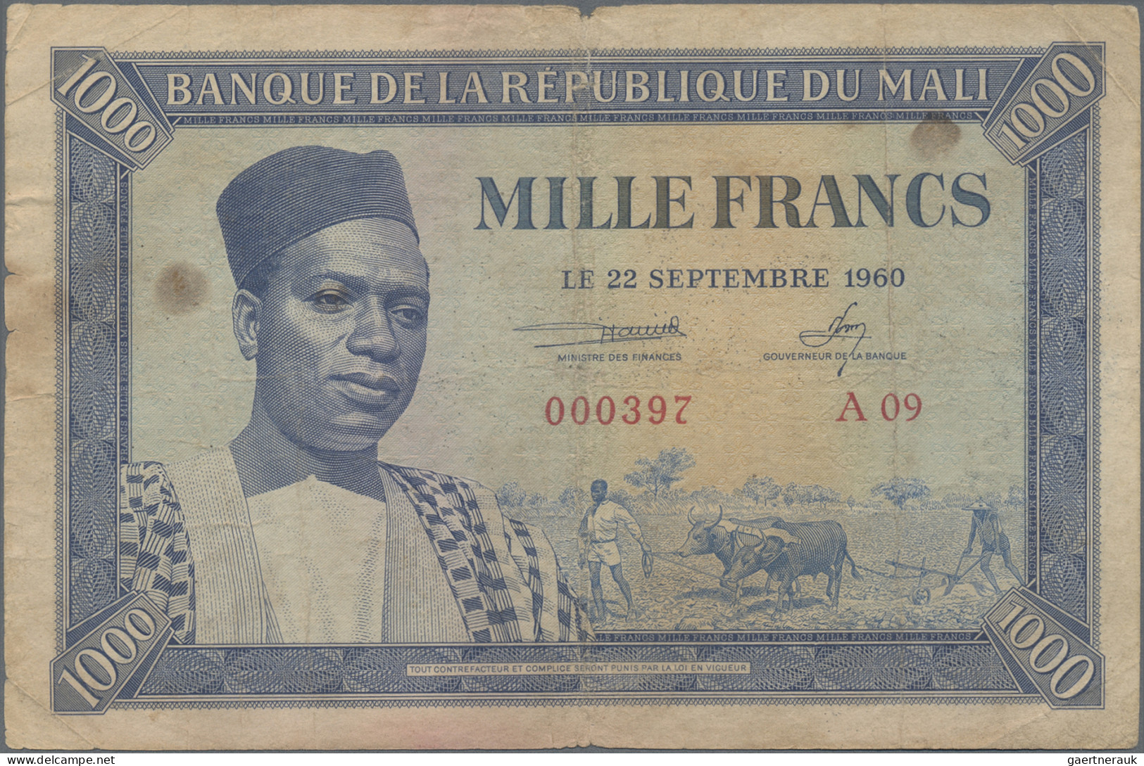 Mali: Banque De La République Du Mali, Lot With 4 Banknotes, 1960 And L.1960 (ND - Malí