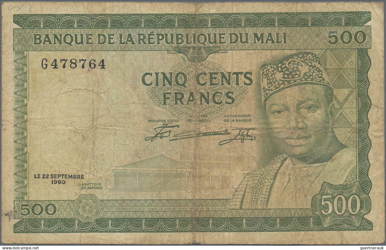 Mali: Banque De La République Du Mali, Lot With 4 Banknotes, 1960 And L.1960 (ND - Malí