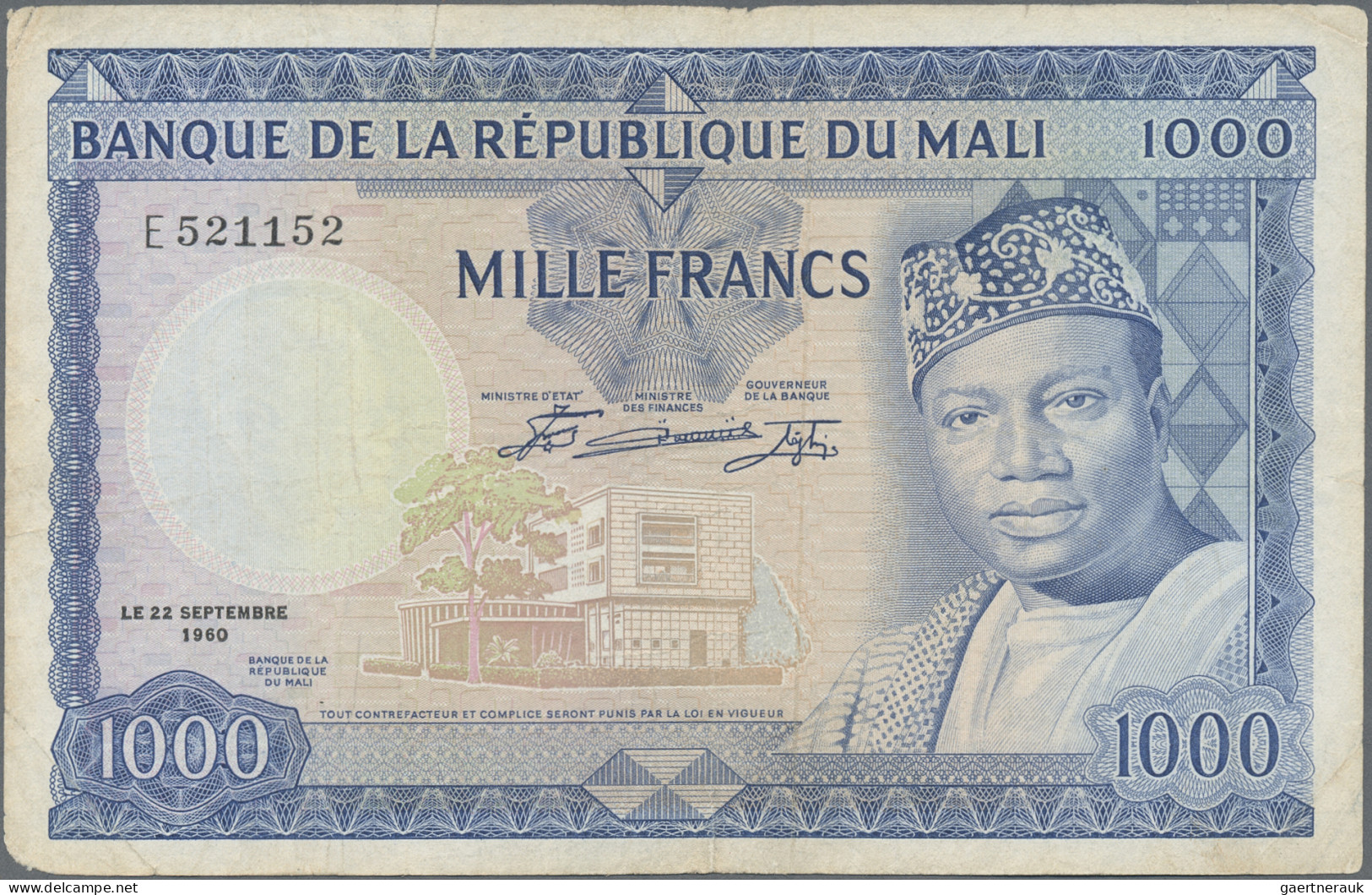 Mali: Banque De La République Du Mali, Lot With 4 Banknotes, 1960 And L.1960 (ND - Mali