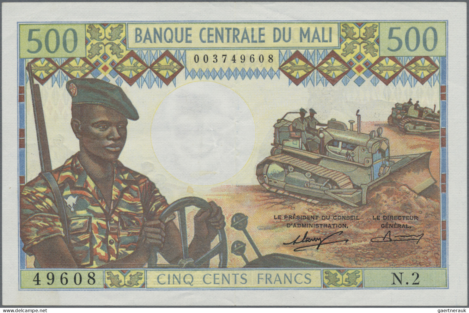 Mali: Banque Centrale Du Mali, Lot With 3 Banknotes, Series ND(1970-84), With 50 - Mali