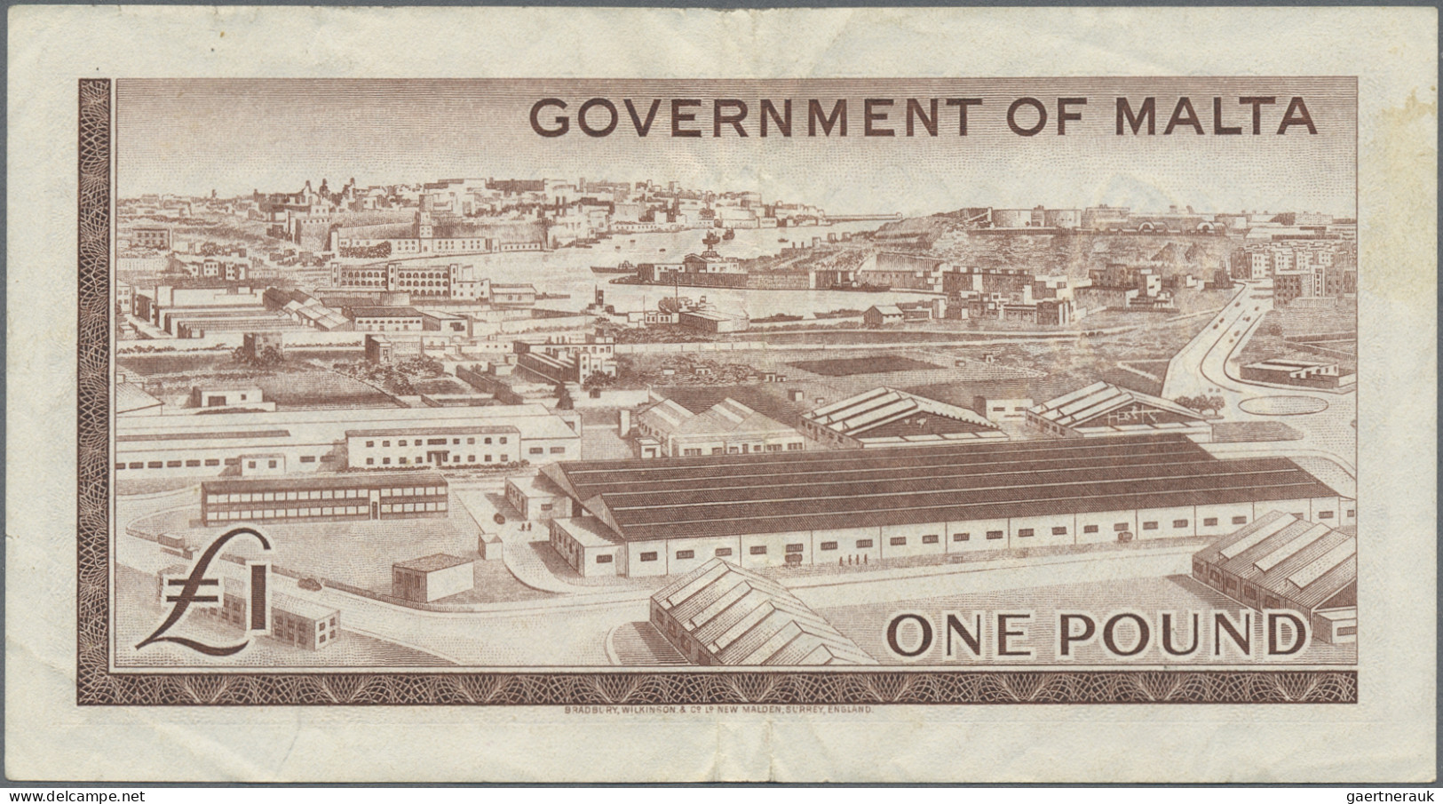 Malta: Government Of Malta, Lot With 3 Banknotes, Series L.1949 (ND 1963), With - Malte