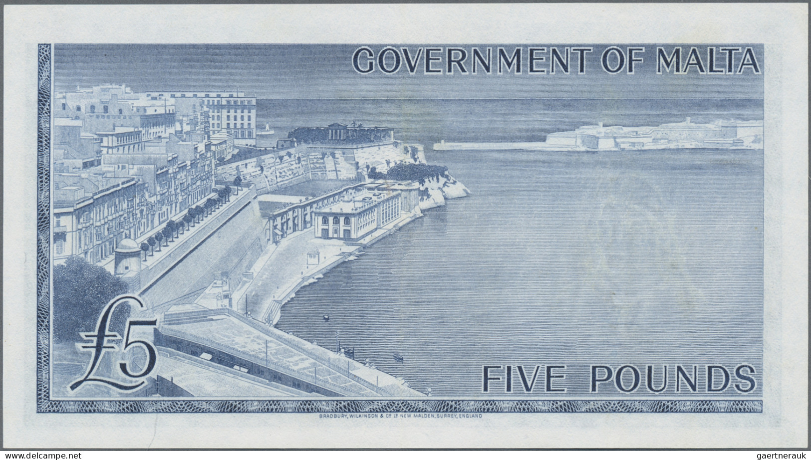 Malta: Government Of Malta, Lot With 3 Banknotes, Series L.1949 (ND 1963), With - Malte