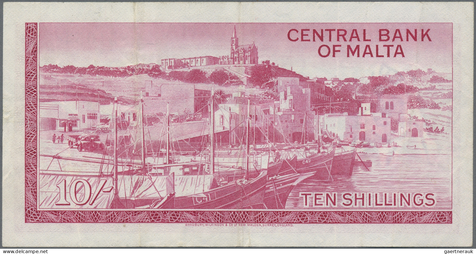 Malta: Central Bank Of Malta, Set With 3 Banknotes, L.1967 (ND 1968) Series, Wit - Malta
