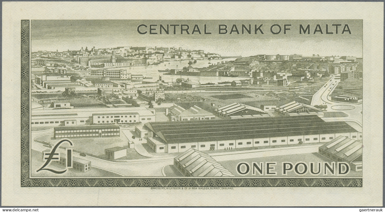 Malta: Central Bank Of Malta, Set With 3 Banknotes, L.1967 (ND 1968) Series, Wit - Malte